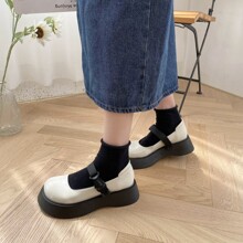 Minimalist Flatform Mary Janes