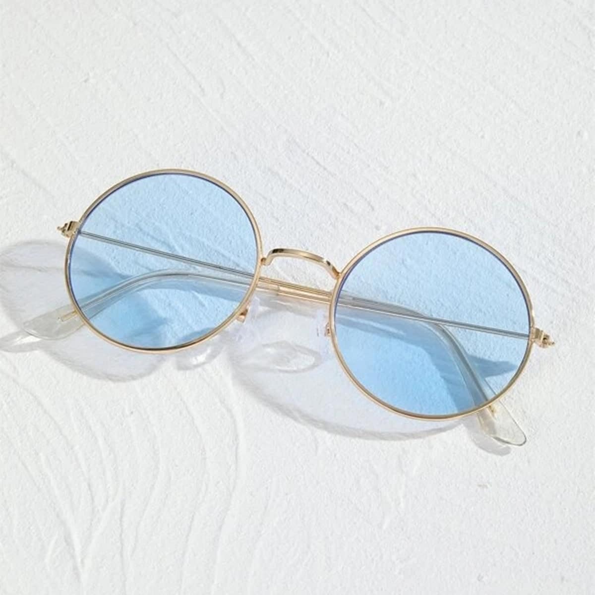 

Guys Round Frame Sunglasses, Blue