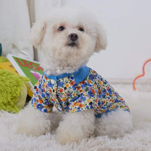 

Flower Print Pet Shirt, Multicolor