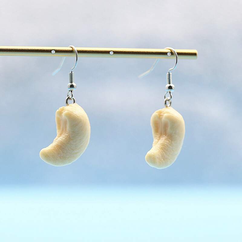 

Simulation Food Charm Earrings, White