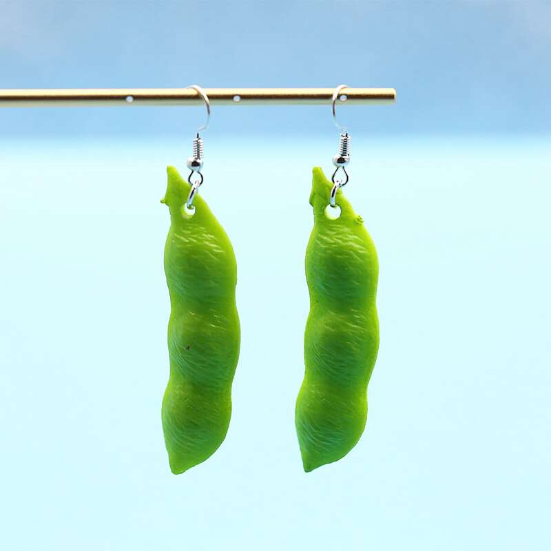 

Simulation Food Charm Earrings, Green