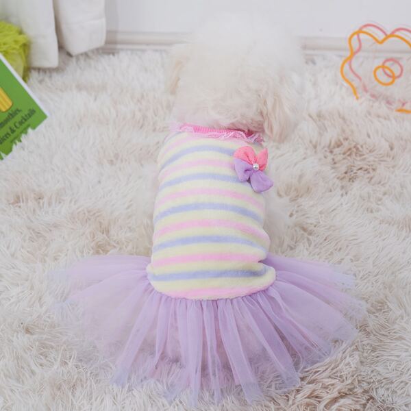 

Striped Pattern Pet Dress, Multicolor