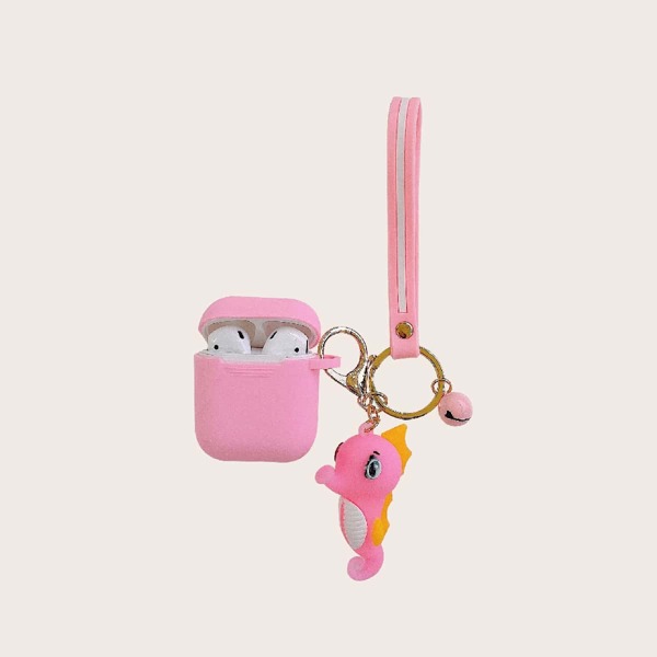 

Чехол с рисунком гиппокампа для AirPods, Розовые