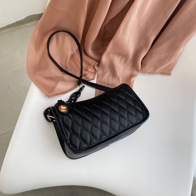 

Quilted Shoulder Bag, Black