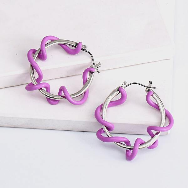 

Twist Hoop Earrings, Multicolor