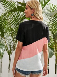 Color Block Tee - Multicolor - View 2