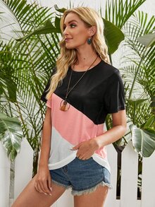 Color Block Tee - Multicolor - View 4