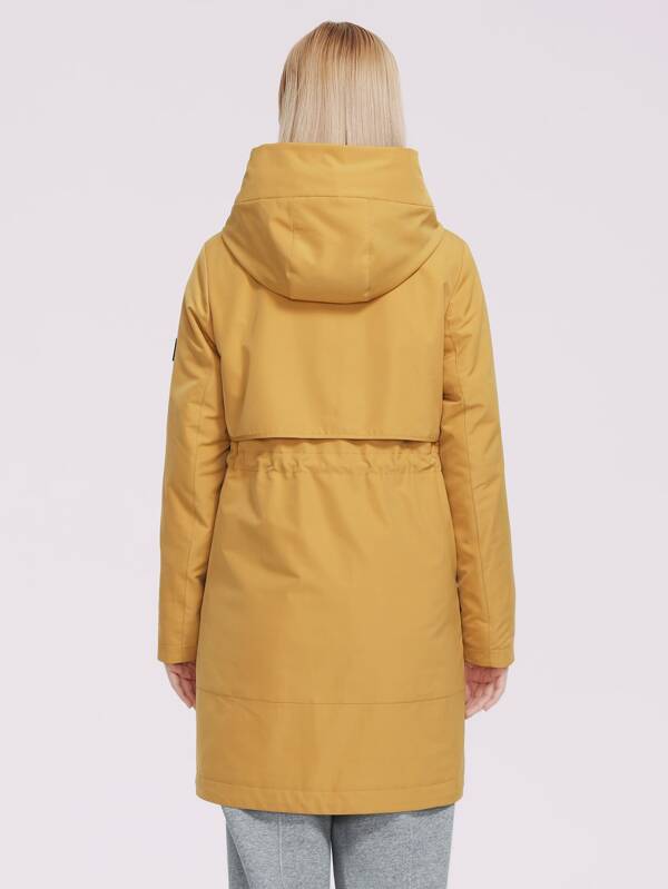 Zip Front Hooded Long Trench Coat Shein Eur Zip Front Hooded Long Trench Coat, Gold Trench Coat Zip