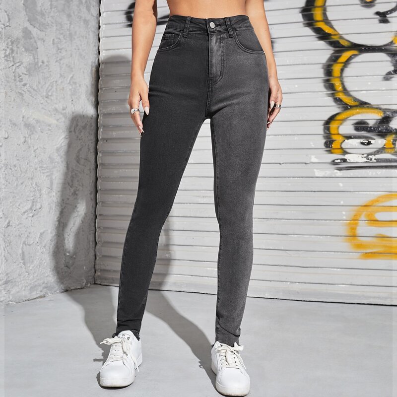 

Two Tone Skinny Jeans, Multicolor