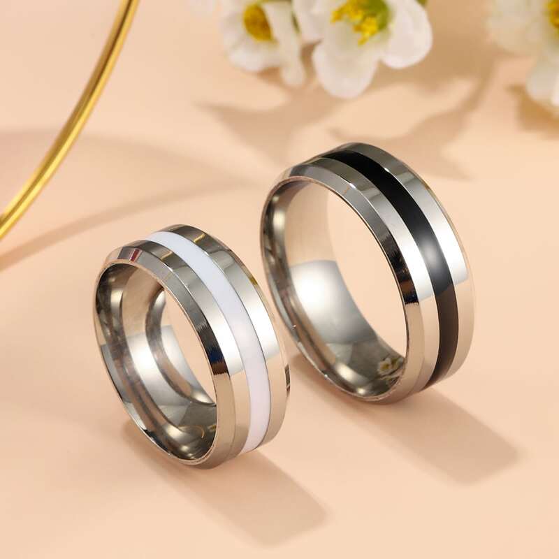 

2pcs Minimalist Ring, Multicolor