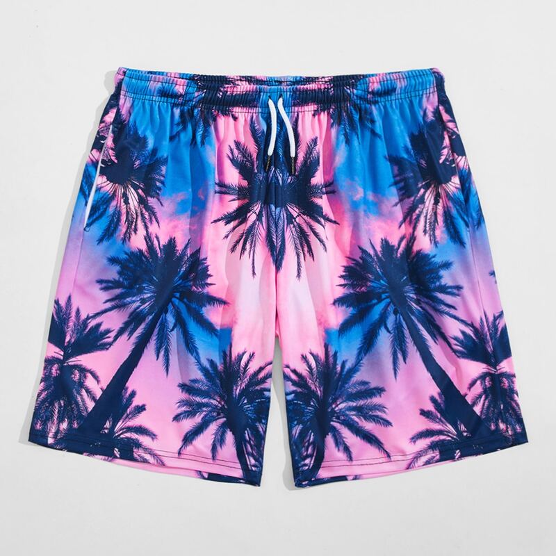 

Guys Tropical Tie Dye Drawstring Shorts, Multicolor