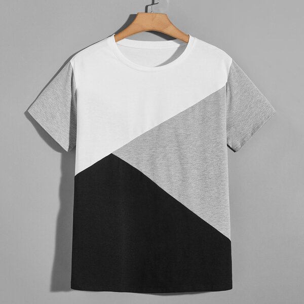 

Men Cut And Sew Tee, Multicolor