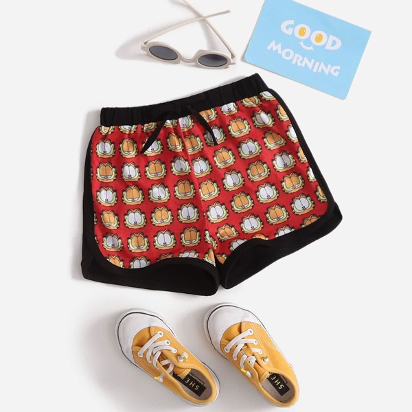 

Toddler Girls Cartoon Graphic Colorblock Shorts, Multicolor