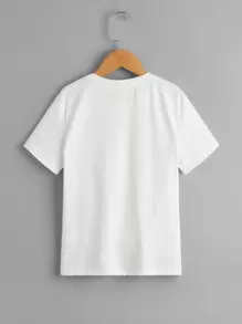 Tween Boy Eagle Embroidery Tee