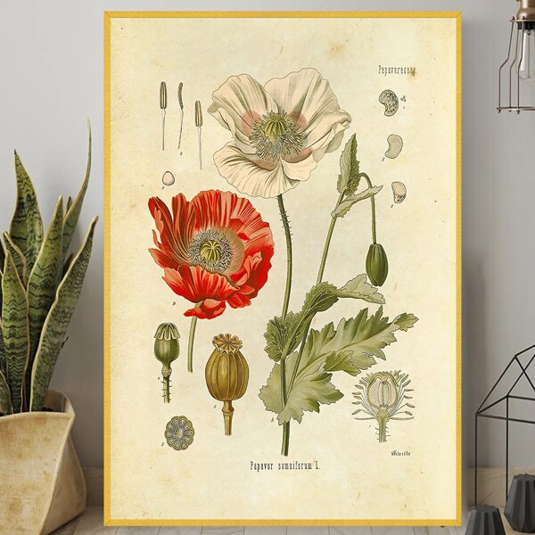 

Flower Print Unframed Painting, Multicolor