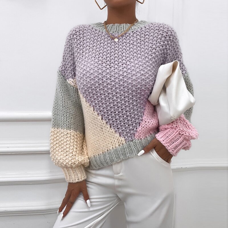

Colorblock Drop Shoulder Sweater, Multicolor