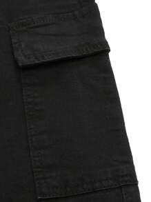 Manfinity Quần Jeans Nam Túi Bị tách màu trơn - màu đen - Xem 3