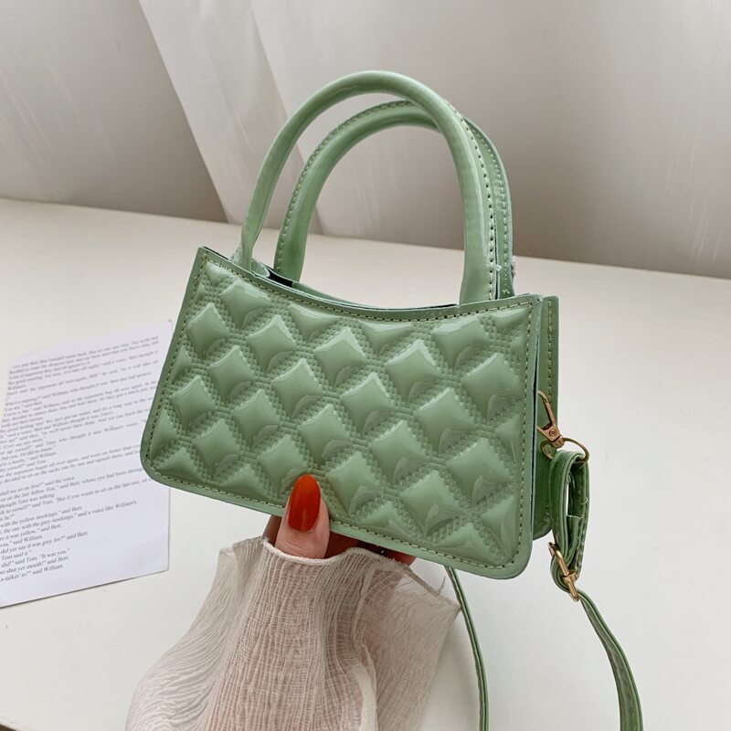 

Quilted Satchel Bag, Green