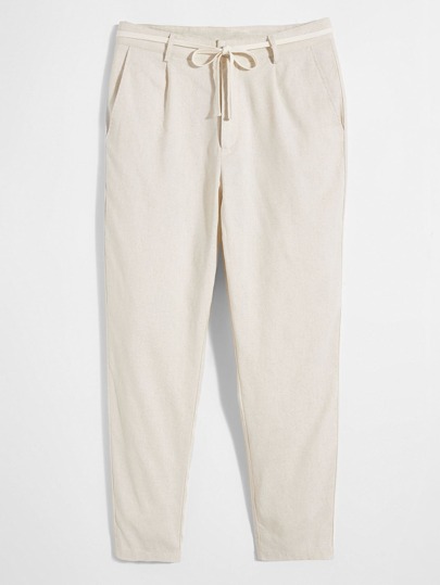 Manfinity Men Knot Front Slant Pocket Pants