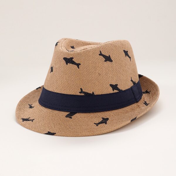 

Toddler Boys Animal Print Hat, Khaki