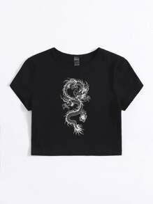 Muchica Áo thun Thú vật Giải trí - màu đen - Xem 3