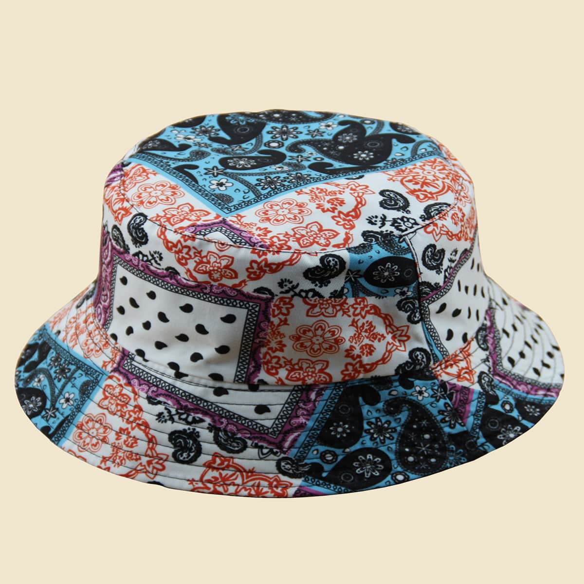 

Paisley Print Bucket Hat, Multicolor