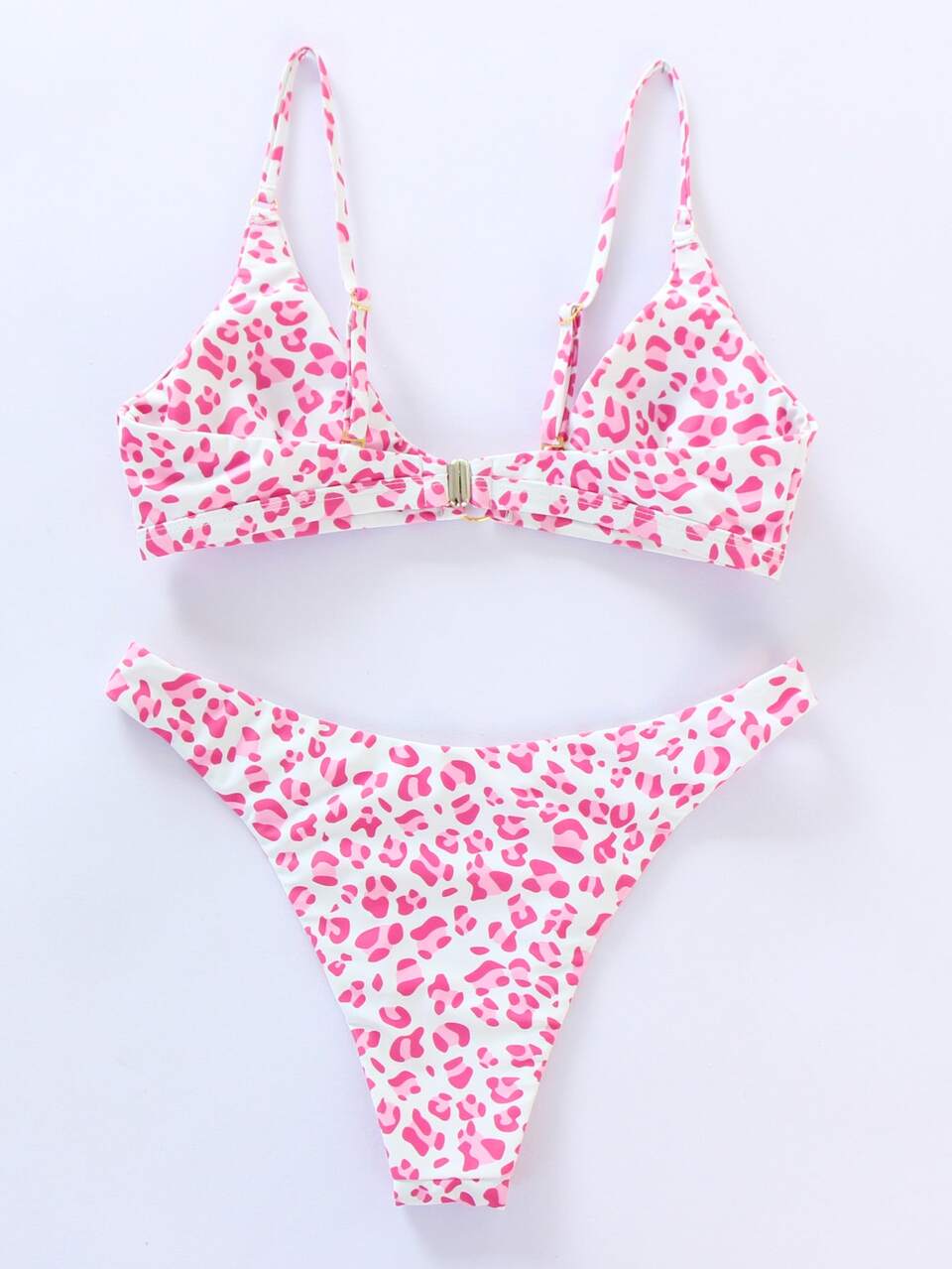 Leopard Ring Linked Bikini Set