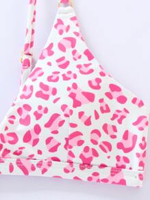 Leopard Ring Linked Bikini Set - Multicolor - View 5