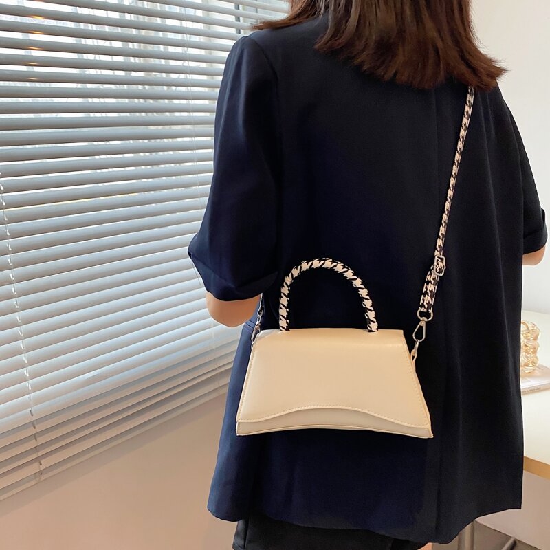 

Top Handle Satchel Bag, Beige