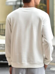 Manfinity 男士字母貼布運動衫