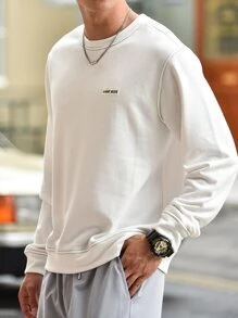 Manfinity 男士字母貼布運動衫