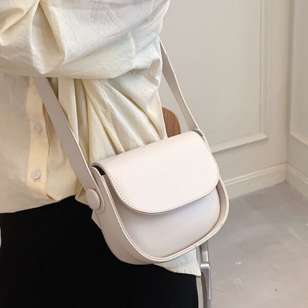

Minimalist Flap Saddle Bag, White