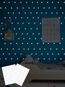 Bộ 48 miếng dán tường hình ngôi sao 3D phát sáng dùng trang trí phòng ngủ cho trẻ em, trang trí nhà cửa, hình mặt trăng phát sáng trong bóng tối, hình dán huỳnh quang tự làm, hình dán, hình dán tường, hình dán vinyl dùng trang trí nhà cửa, vật dụng trang trí mùa xuân, làm mới ngôi nhà của bạn, hình dán trang trí Rama, quà tặng sinh nhật, tốt nghiệp - Màu xanh lam - Xem 5