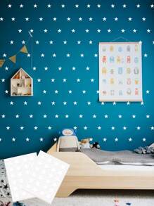 Bộ 48 miếng dán tường hình ngôi sao 3D phát sáng dùng trang trí phòng ngủ cho trẻ em, trang trí nhà cửa, hình mặt trăng phát sáng trong bóng tối, hình dán huỳnh quang tự làm, hình dán, hình dán tường, hình dán vinyl dùng trang trí nhà cửa, vật dụng trang trí mùa xuân, làm mới ngôi nhà của bạn, hình dán trang trí Rama, quà tặng sinh nhật, tốt nghiệp - Màu xanh lam - Xem 7