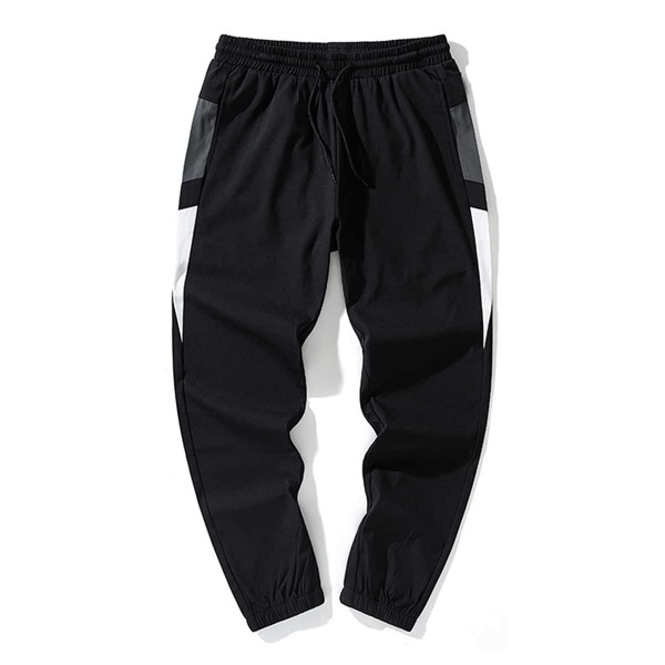

Guys Colorblock Drawstring Sweatpants, Black