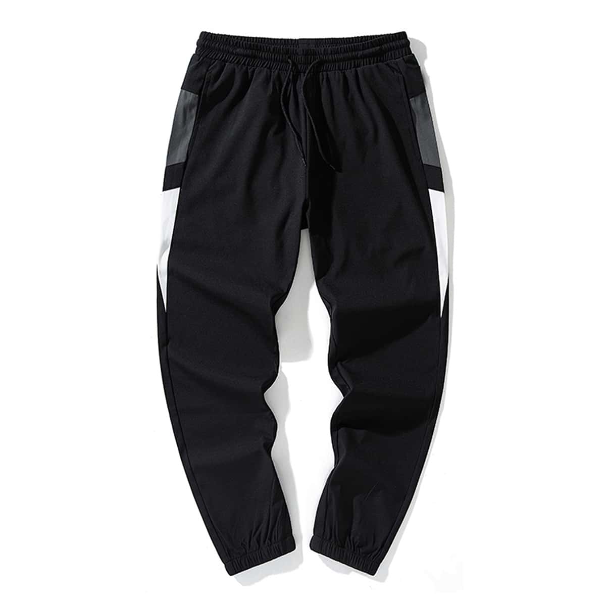 

Guys Colorblock Drawstring Sweatpants, Black