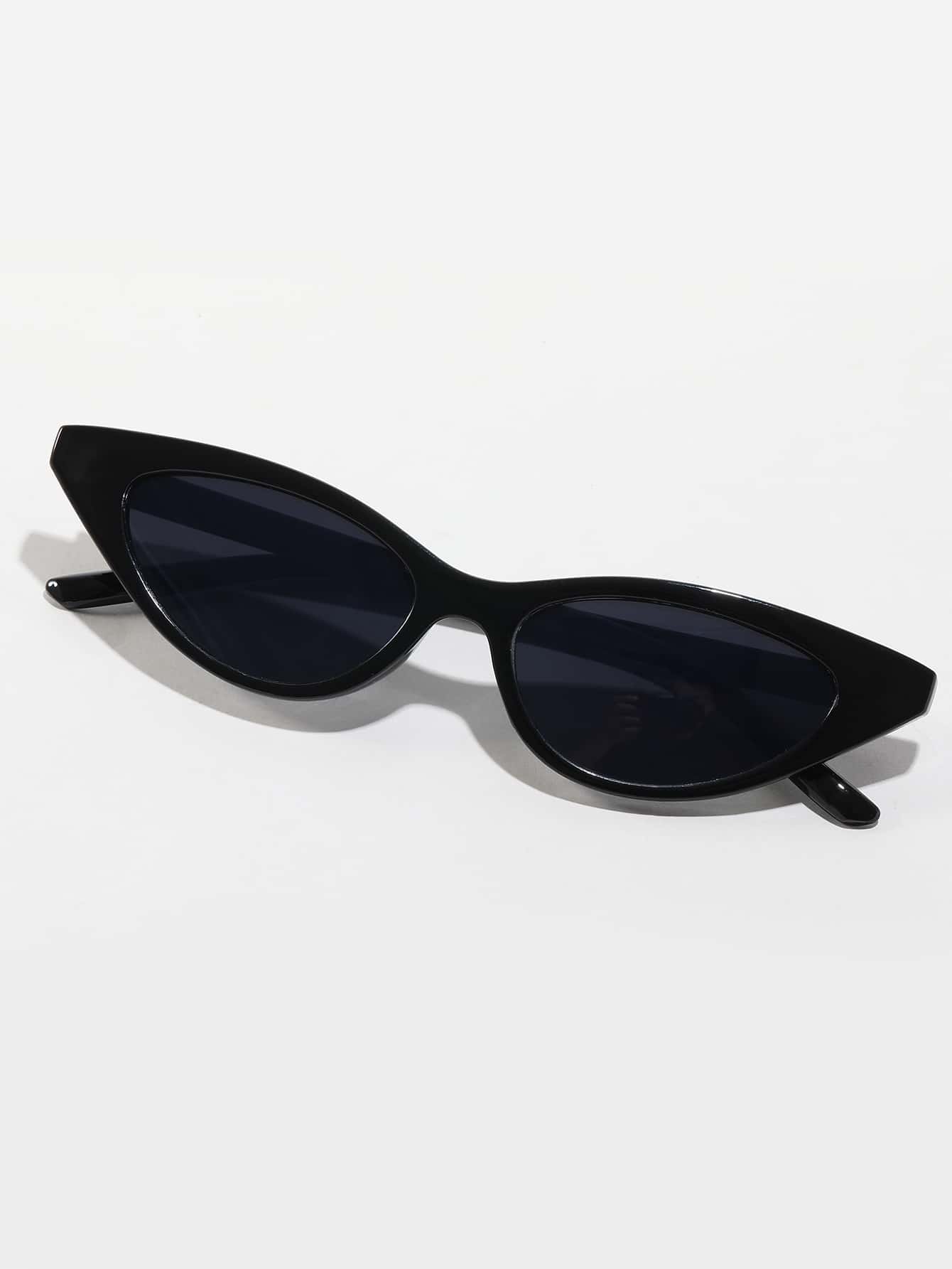 1 Pair Cat Eye Sunglasses, Fashion Classic Style Suitable For Travel, Party, Beach, Festivals, Sports, Vacation, Family Outings, Electronic Music Festivals, Summer Accessories, Street Style, Sports Style, Outdoor Activities, Golf, Hiking, Street Style, Holidays, Fishing, Driving, Vacation, Outdoor Activities - Black - View 1