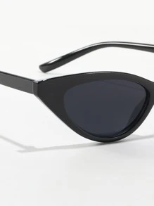 1 Pair Cat Eye Sunglasses, Fashion Classic Style Suitable For Travel, Party, Beach, Festivals, Sports, Vacation, Family Outings, Electronic Music Festivals, Summer Accessories, Street Style, Sports Style, Outdoor Activities, Golf, Hiking, Street Style, Holidays, Fishing, Driving, Vacation, Outdoor Activities - Black - View 3