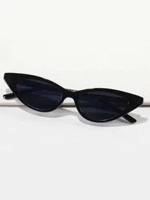 1 Pair Cat Eye Sunglasses, Fashion Classic Style Suitable For Travel, Party, Beach, Festivals, Sports, Vacation, Family Outings, Electronic Music Festivals, Summer Accessories, Street Style, Sports Style, Outdoor Activities, Golf, Hiking, Street Style, Holidays, Fishing, Driving, Vacation, Outdoor Activities - Black - View 4