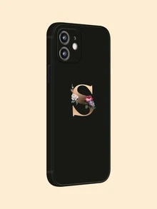 Hộp đựng điện thoại đồ họa chữ cái - màu đen - Xem 3