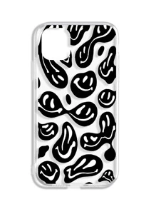Smile Pattern Phone Case - Black - View 4