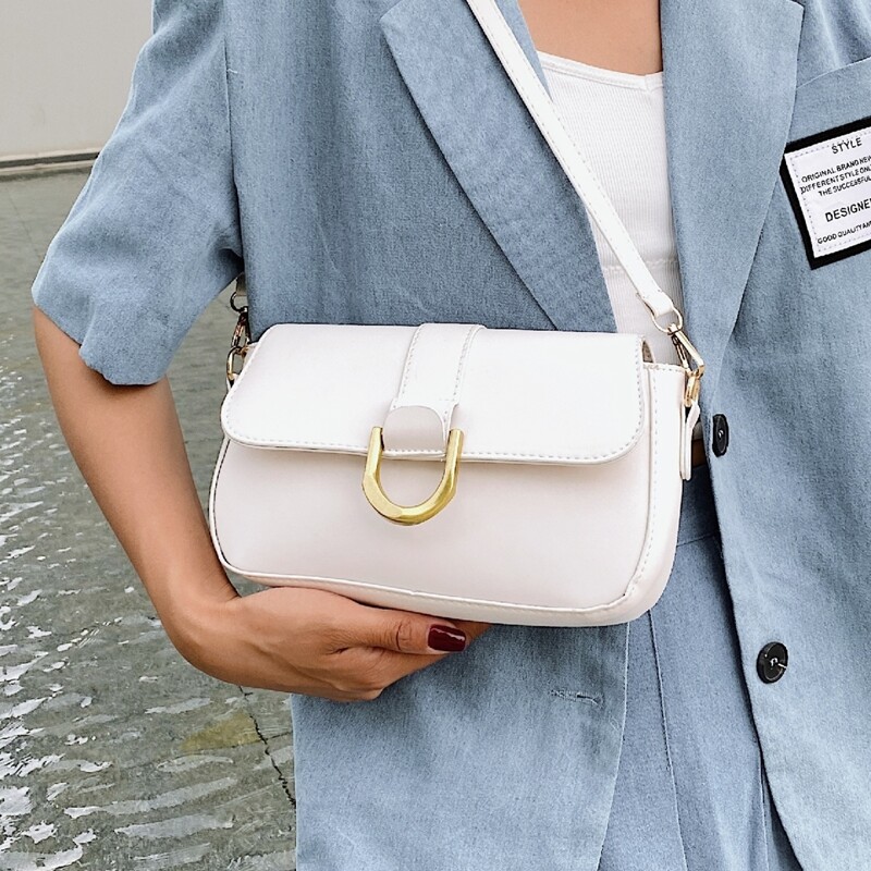 

Flap Shoulder Bag, White