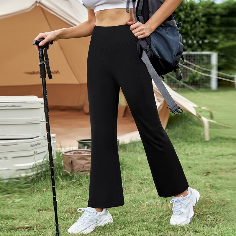 

Absorbs Sweat Split Hem Sports Pants, Black