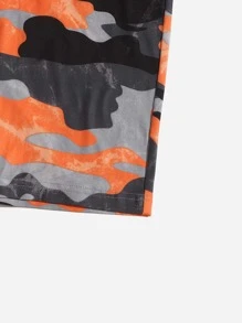 SHEIN 迷彩印花騎行褲 - 彩色 - 查看 3