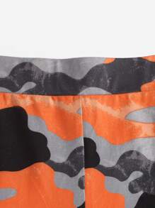 SHEIN 迷彩印花騎行褲 - 彩色 - 查看 5