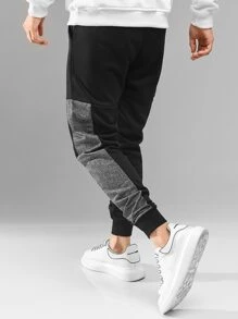 Manfinity Homme Quần thể thao Nam Dây kéo Túi Lá thư - màu đen - Xem 2