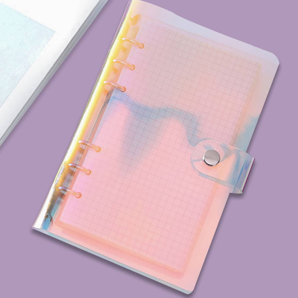 

1pc A6 Metallic Loose-leaf Shell Without Inner Paper, Multicolor