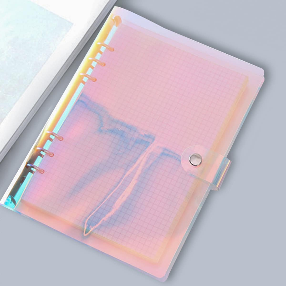 

1pc A5 Metallic Loose-leaf Shell Without Inner Paper, Multicolor