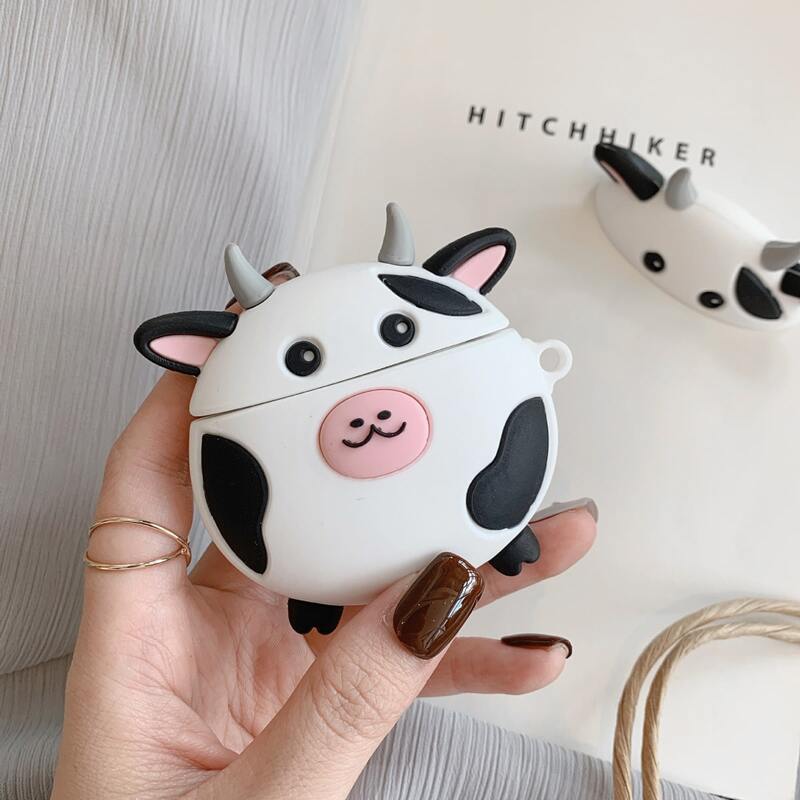 

Cartoon Cattle Case For Airpods, Multicolor