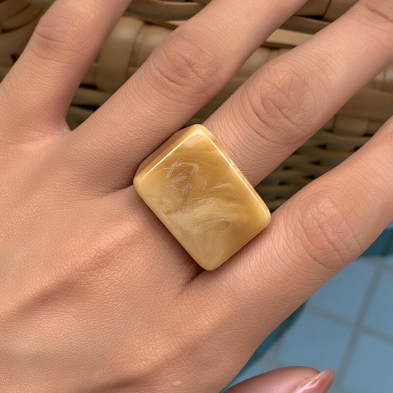 

1pc Minimalist Ring, Brown